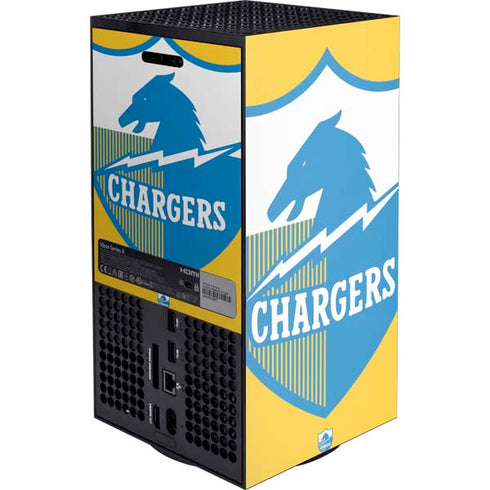 NFL Los Angeles Chargers Retro Logo XBox Series X Digital Edition Console Skin