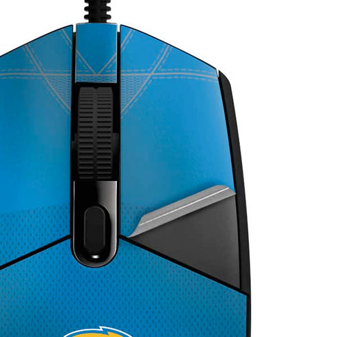 NFL Los Angeles Chargers Team Jersey G203 Prodigy RGB Wired Gaming Mouse Skin