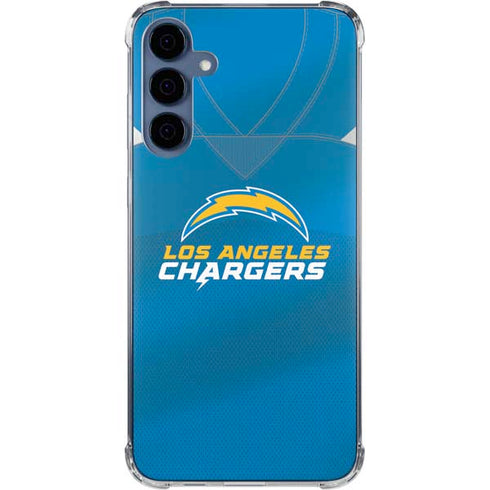 NFL Los Angeles Chargers Team Jersey Galaxy A55 5G Clear Case