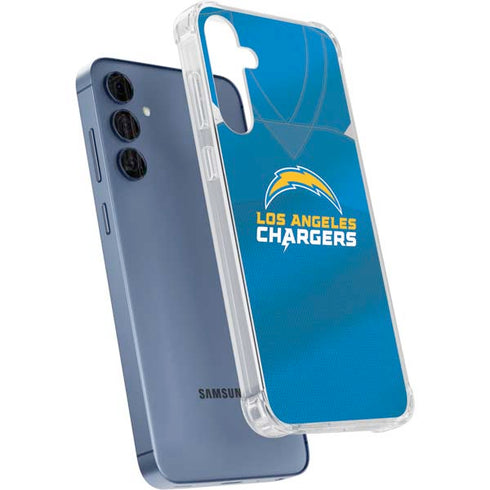 NFL Los Angeles Chargers Team Jersey Galaxy A55 5G Clear Case
