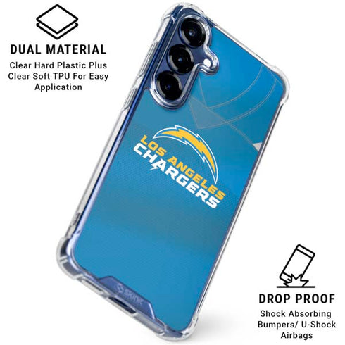 NFL Los Angeles Chargers Team Jersey Galaxy S25 Plus Clear Case