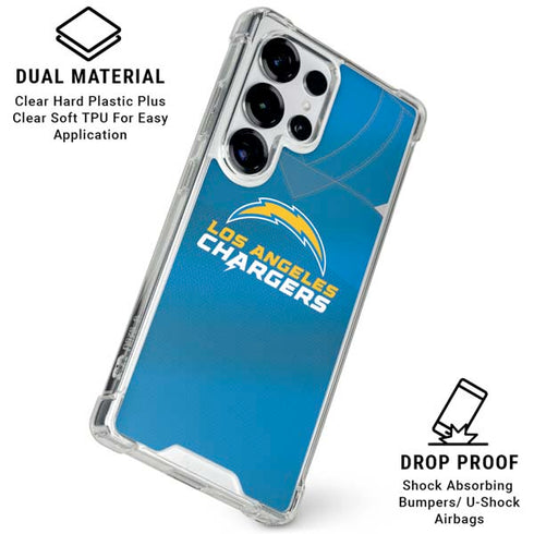NFL Los Angeles Chargers Team Jersey Galaxy S25 Ultra Clear Case