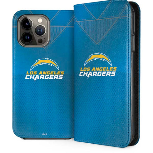NFL Los Angeles Chargers Team Jersey iPhone 15 Pro Max Folio Case