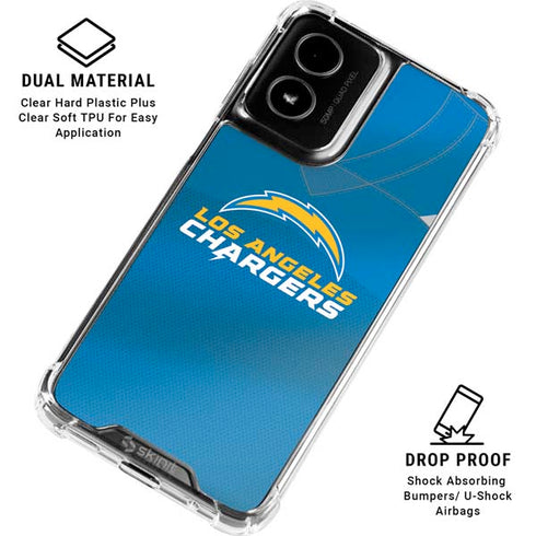 NFL Los Angeles Chargers Team Jersey Moto G Power 5G (2024) Clear Case