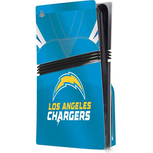 NFL Los Angeles Chargers Team Jersey PS5 Pro Disk Console Skin