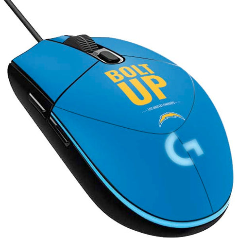 NFL Los Angeles Chargers Team Motto G203 Prodigy RGB Wired Gaming Mouse Skin