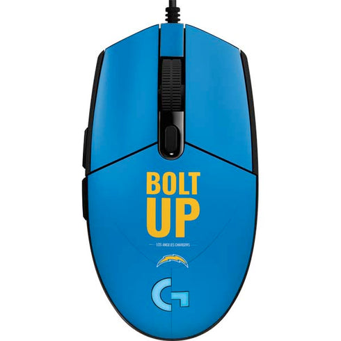 NFL Los Angeles Chargers Team Motto G203 Prodigy RGB Wired Gaming Mouse Skin
