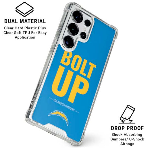 NFL Los Angeles Chargers Team Motto Galaxy S25 Ultra Clear Case