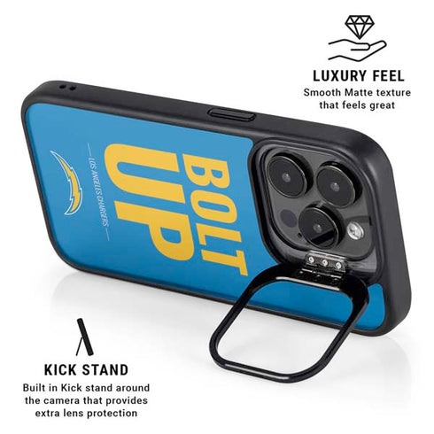 NFL Los Angeles Chargers Team Motto iPhone 15 Pro Max Kickstand Case