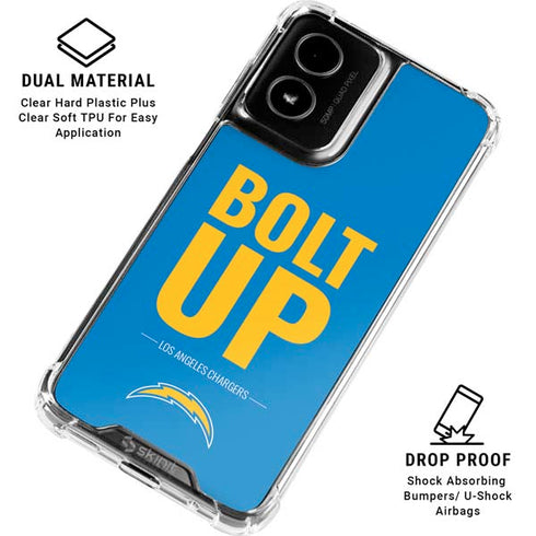 NFL Los Angeles Chargers Team Motto Moto G Power 5G (2024) Clear Case