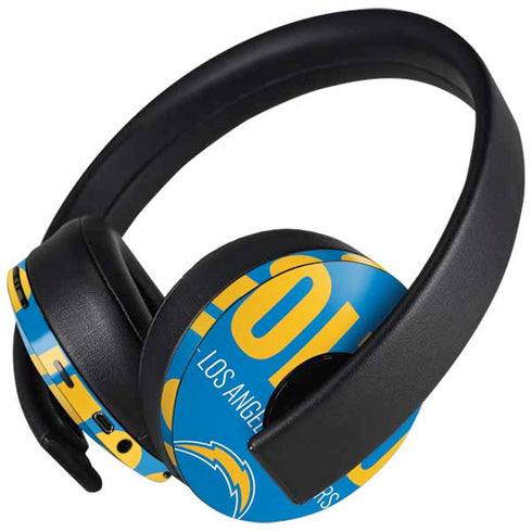 NFL Los Angeles Chargers Team Motto PlayStation 4 Gold Wireless Headset Skin