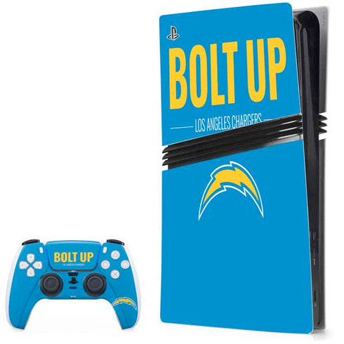 NFL Los Angeles Chargers Team Motto PS5 Pro Bundle Skin