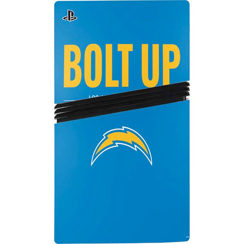 NFL Los Angeles Chargers Team Motto PS5 Pro Console Skin