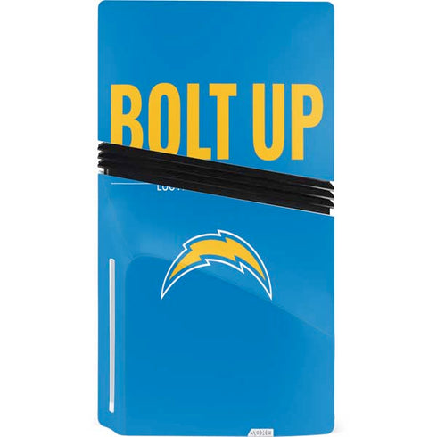 NFL Los Angeles Chargers Team Motto PS5 Pro Disk Console Skin