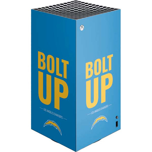 NFL Los Angeles Chargers Team Motto XBox Series X Digital Edition Console Skin