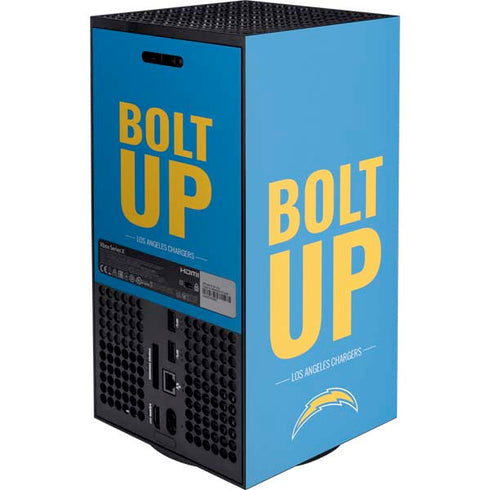 NFL Los Angeles Chargers Team Motto XBox Series X Digital Edition Console Skin