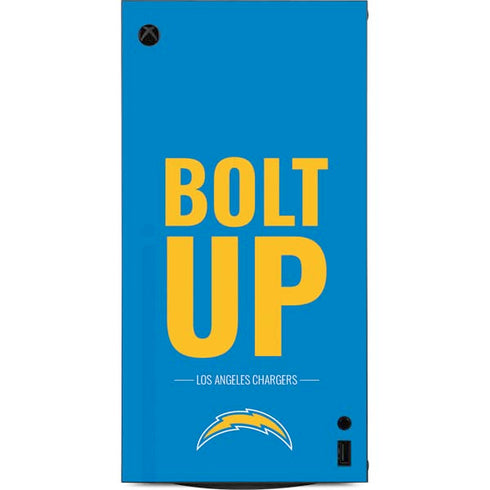 NFL Los Angeles Chargers Team Motto XBox Series X Digital Edition Console Skin