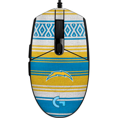 NFL Los Angeles Chargers Trailblazer G203 Prodigy RGB Wired Gaming Mouse Skin