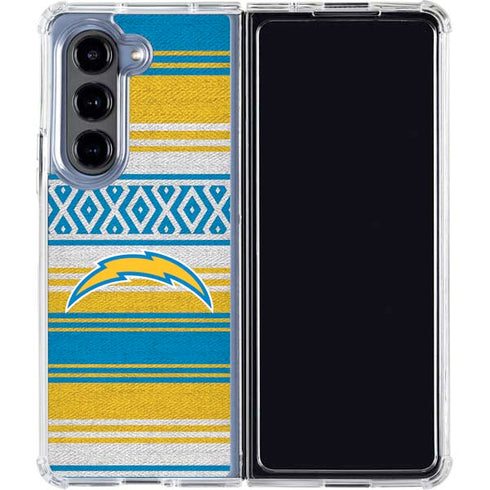 NFL Los Angeles Chargers Trailblazer Galaxy Z Fold5 5G Clear Case