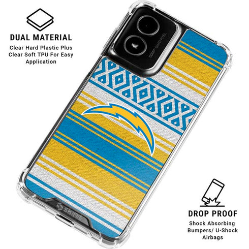 NFL Los Angeles Chargers Trailblazer Moto G Power 5G (2024) Clear Case