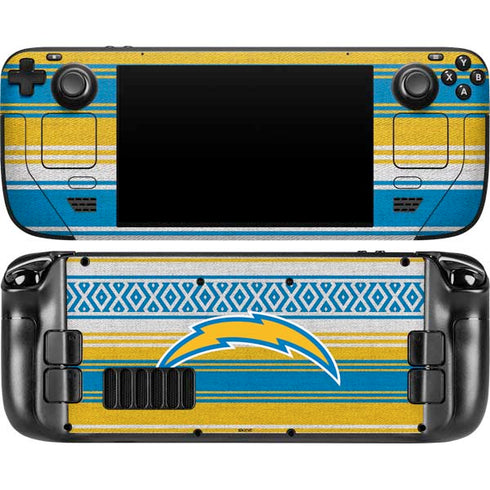 NFL Los Angeles Chargers Trailblazer Steam Deck Handheld Gaming Computer OLED Skin