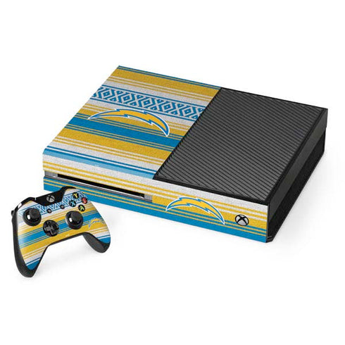 NFL Los Angeles Chargers Trailblazer Xbox One Console and Controller Bundle Skin