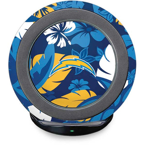 NFL Los Angeles Chargers Tropical Print Fast Charge Wireless Charging Stand Skin