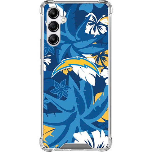 NFL Los Angeles Chargers Tropical Print Gabb Phone 4 Clear Case