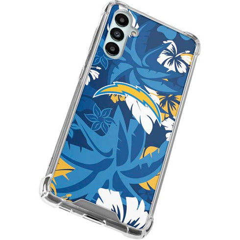 NFL Los Angeles Chargers Tropical Print Gabb Phone 4 Clear Case
