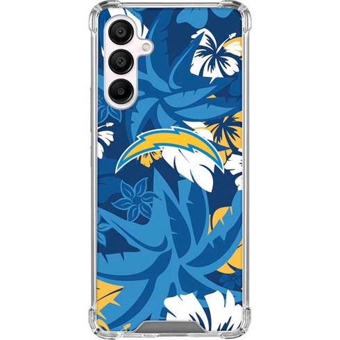 NFL Los Angeles Chargers Tropical Print Galaxy A16 5G Clear Case
