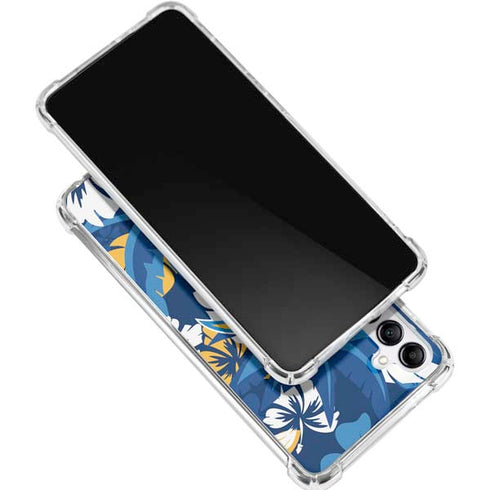 NFL Los Angeles Chargers Tropical Print Galaxy A16 5G Clear Case