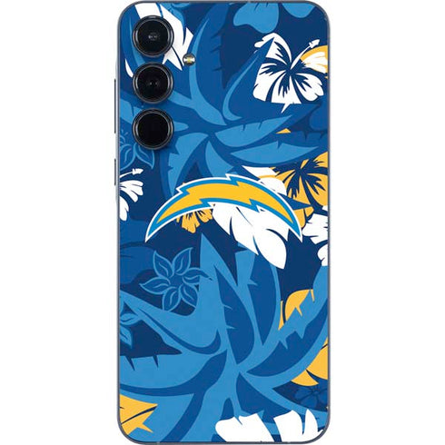NFL Los Angeles Chargers Tropical Print Galaxy A35 5G Skin