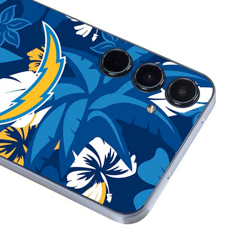NFL Los Angeles Chargers Tropical Print Galaxy A35 5G Skin