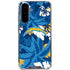 NFL Los Angeles Chargers Tropical Print Galaxy A36 5G Clear Case