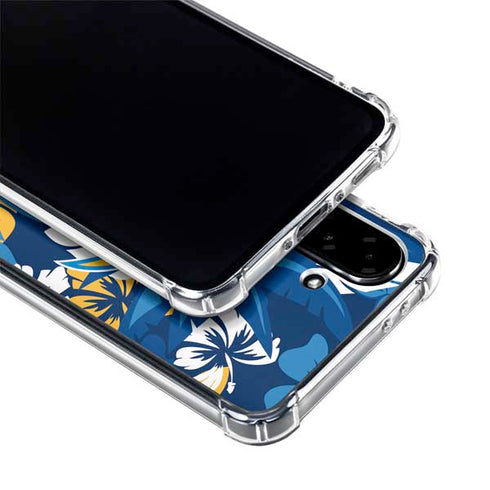 NFL Los Angeles Chargers Tropical Print Galaxy A36 5G Clear Case