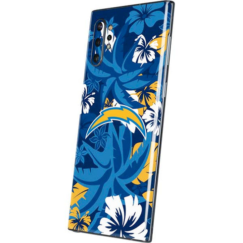 NFL Los Angeles Chargers Tropical Print Galaxy Note 10 Plus Skin