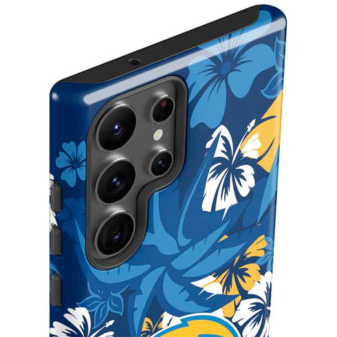 NFL Los Angeles Chargers Tropical Print Galaxy S23 Ultra Pro Case