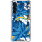 NFL Los Angeles Chargers Tropical Print Galaxy S24 FE Clear Case