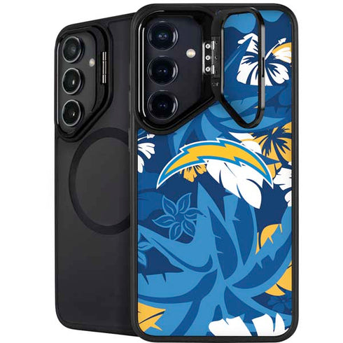 NFL Los Angeles Chargers Tropical Print Galaxy S24 Kickstand Case