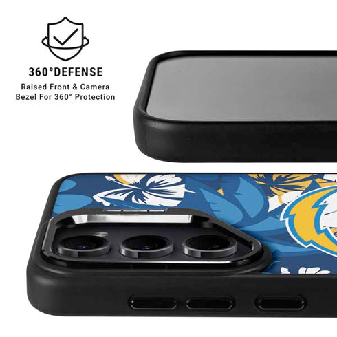 NFL Los Angeles Chargers Tropical Print Galaxy S25 Kickstand Case