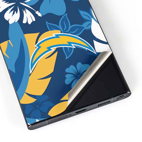 NFL Los Angeles Chargers Tropical Print Galaxy S25 Ultra Skin