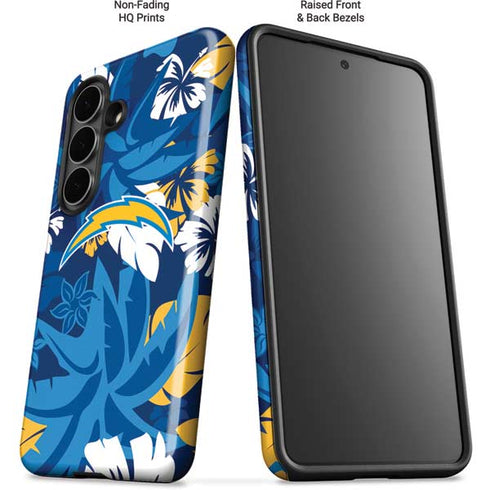 NFL Los Angeles Chargers Tropical Print Galaxy S26 Impact Case