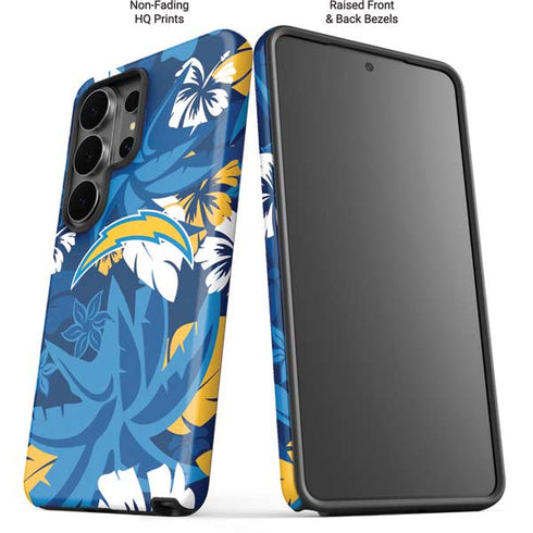 NFL Los Angeles Chargers Tropical Print Galaxy S26 Ultra Impact Case