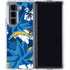 NFL Los Angeles Chargers Tropical Print Galaxy Z Fold5 5G Clear Case