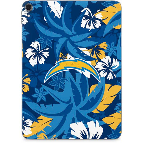 NFL Los Angeles Chargers Tropical Print Apple iPad Pro Skin