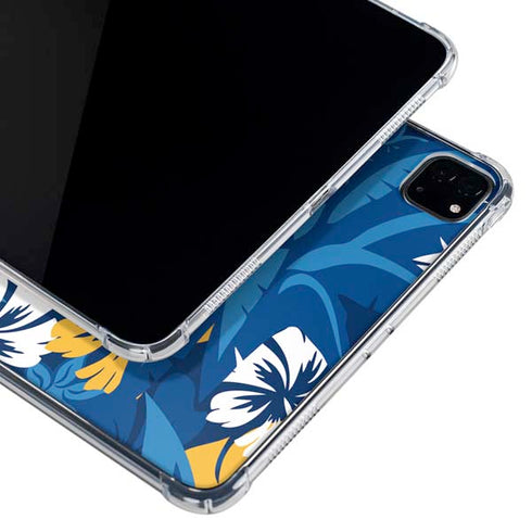 NFL Los Angeles Chargers Tropical Print iPad Pro 11in (2024) Clear Case