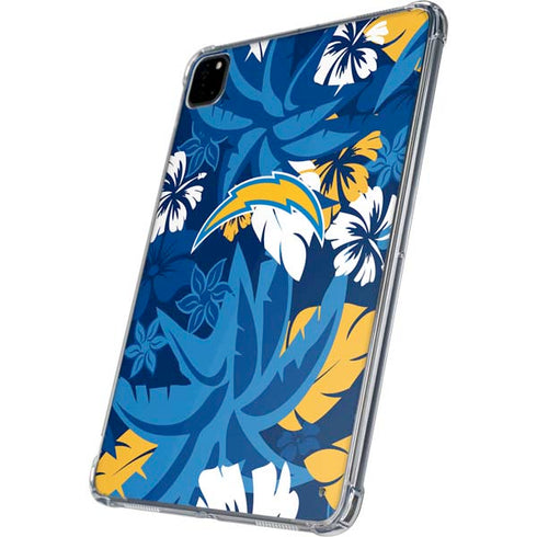NFL Los Angeles Chargers Tropical Print iPad Pro 11in (2024) Clear Case