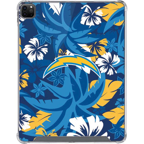 NFL Los Angeles Chargers Tropical Print iPad Cases
