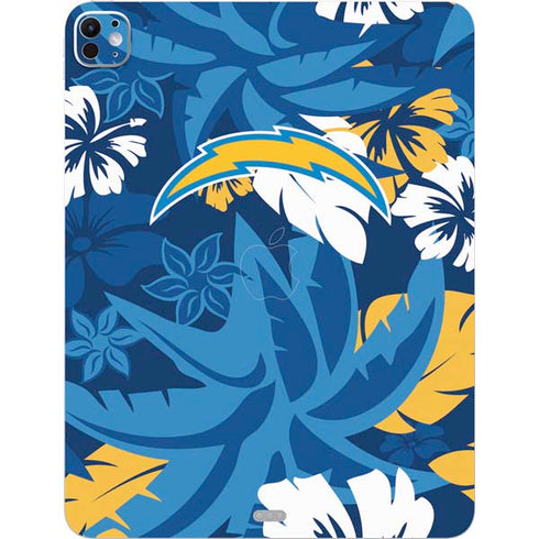 NFL Los Angeles Chargers Tropical Print iPad Pro 13in M4 (2024) Skin