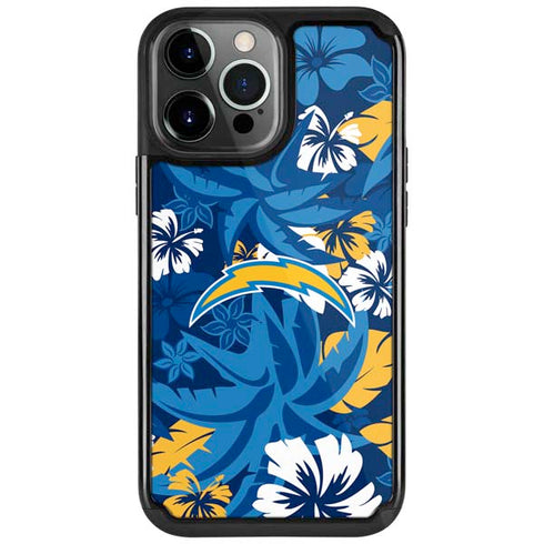 NFL Los Angeles Chargers Tropical Print iPhone Cases